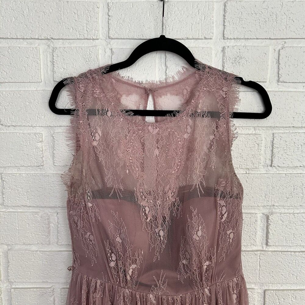 Anthropologie Dress by Hitherto Blush Lace Womens Size 8 - Picture 8 of 11